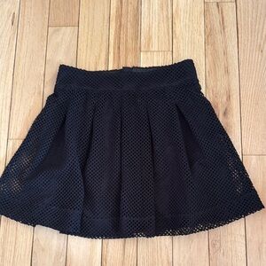 Elegant Black Mesh Skirt